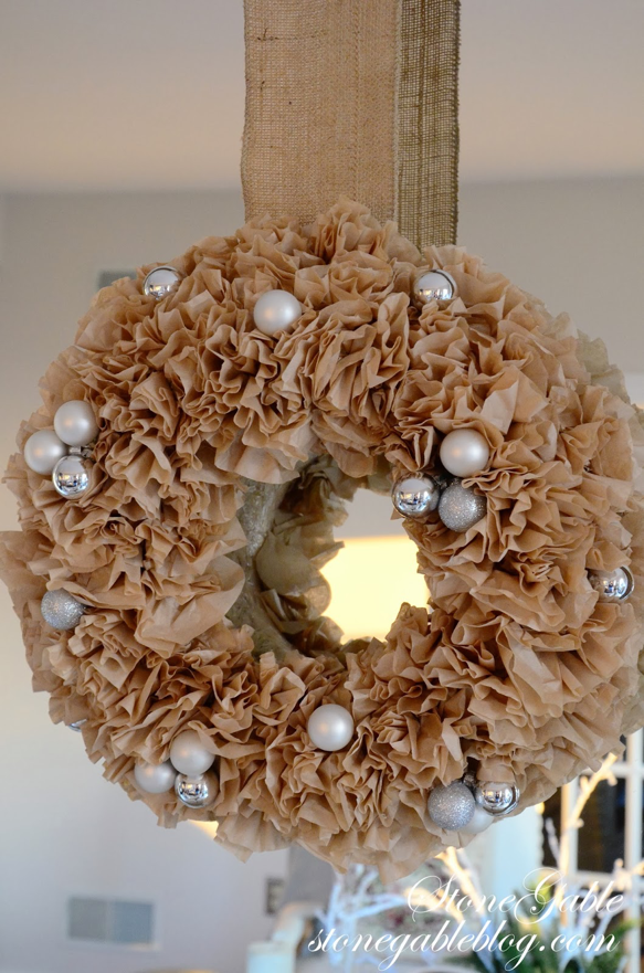 Wreath Made from Natural Coffee Filters